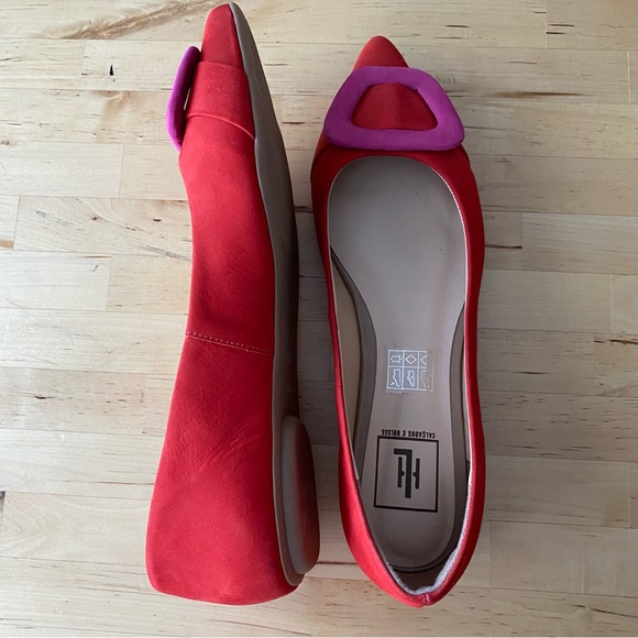 Red and pink leather flats size 6.5 - Picture 5 of 7